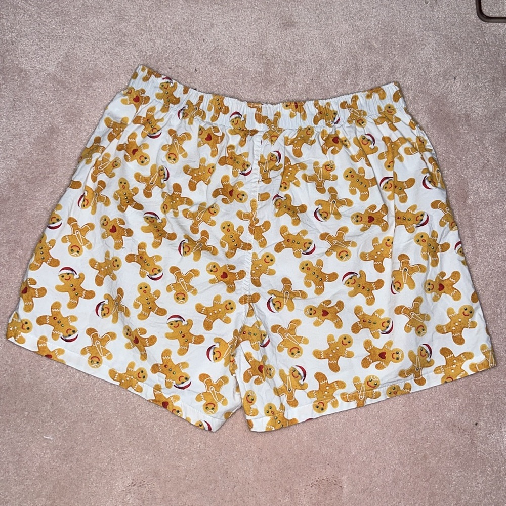 American Eagle Men’s Cotton Boxer Shorts Gingerbreadman Holiday Christmas Sleep - Picture 3 of 4